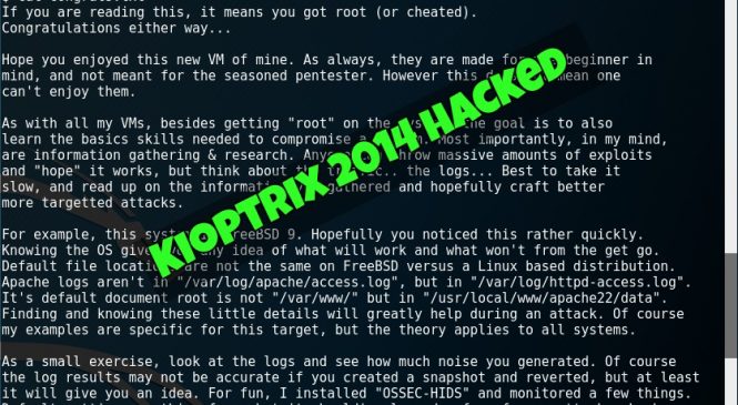Hacking Kioptrix 2014
