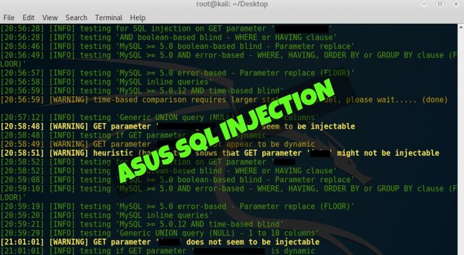 ASUS Responsible Disclosure – SQL Injection